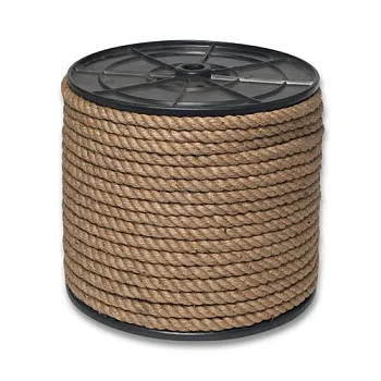 Канат джутовый ДТ тросовой свивки d. 12 мм на кат. 300 мм (110 м)